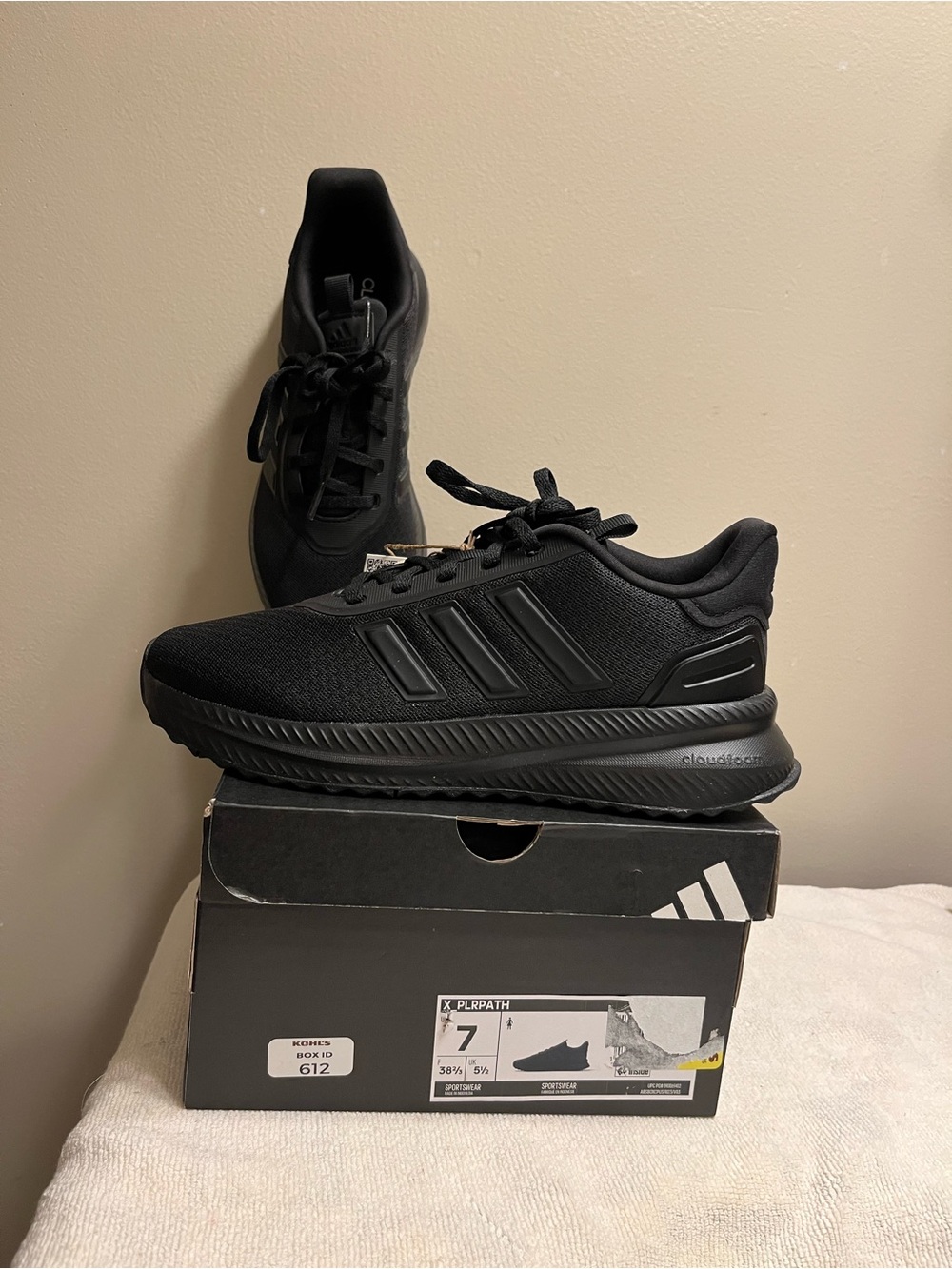 adidas Black Low-Profile Running Sneakers